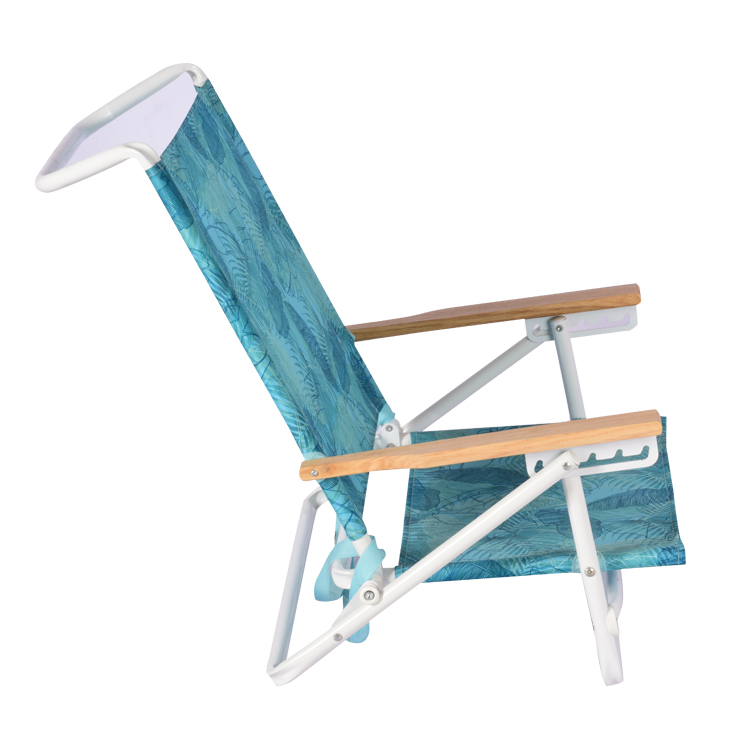 Folding Beach Chair With Adjustable Backrest