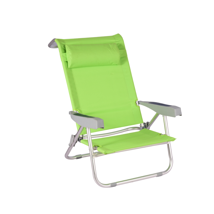 Folding Beach Chair With Adjustable Backrest