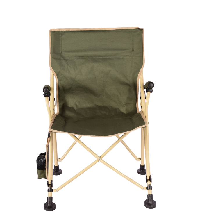 Outdoor Folding Armchair With Cup Holder