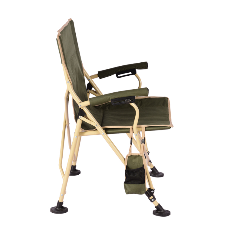 Outdoor Folding Armchair With Cup Holder