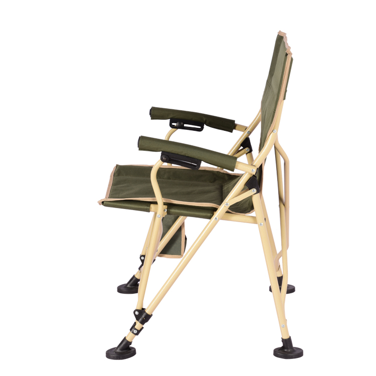 Outdoor Folding Armchair With Cup Holder