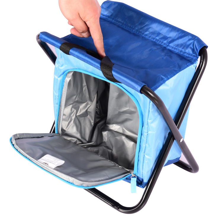 Folding Camping Stool With Cooler Bag